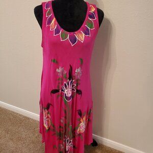 MJA World Beautiful floral sleeveless made in India 100% viscose One size.